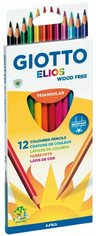Ξυλομπογιές Giotto Elios Wood Free 12τμχ