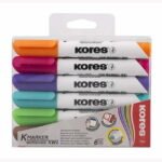 Μαρκαδόροι ΚΟRΕS ΑΣΠΡΟΥ ΠΙΝΑΚΑ Σετ 6 Τεμαχίων ΧW1