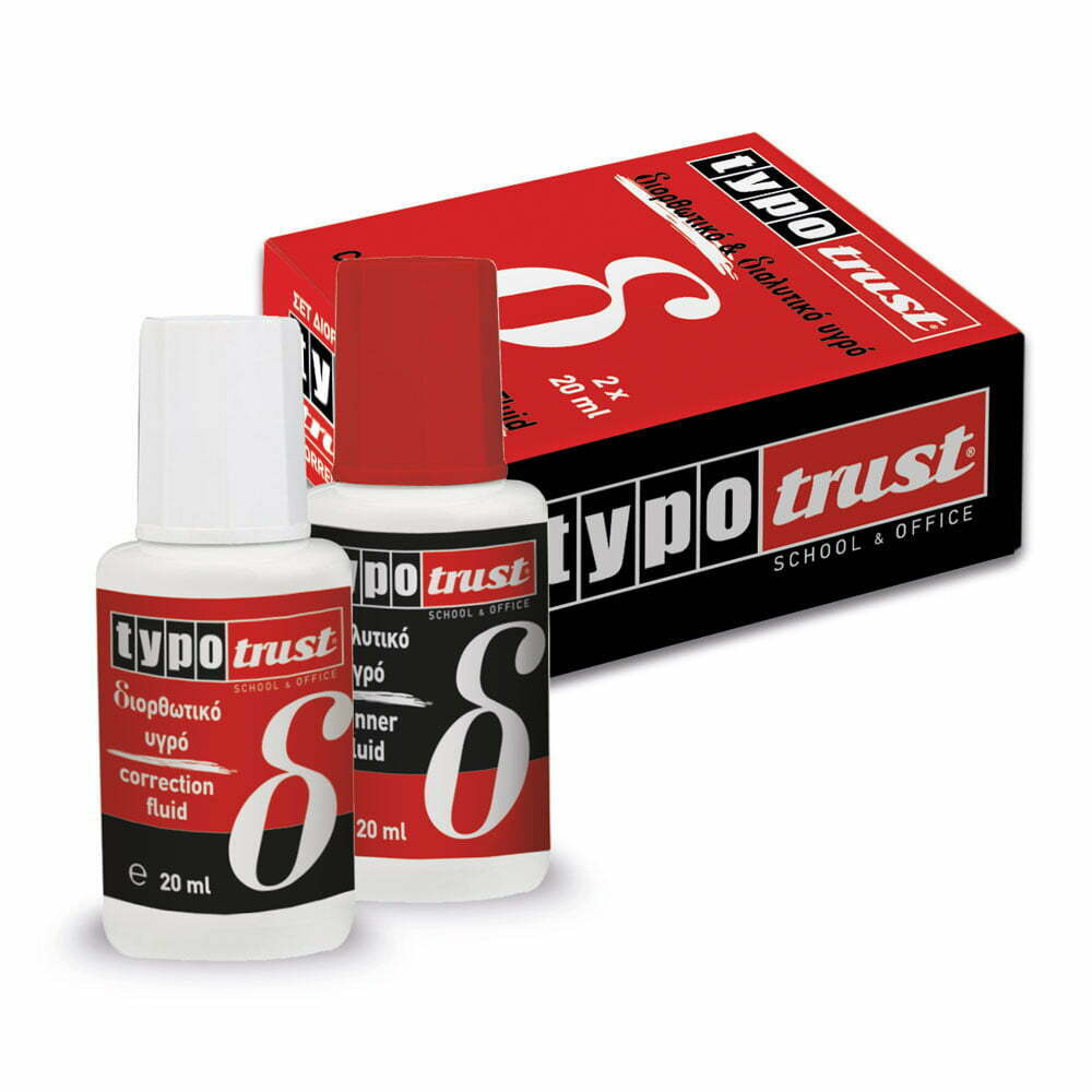 TC6022.jpg Διορθωτικό Υγρό Σετ με Διαλυτικό Typotrust - Image 1