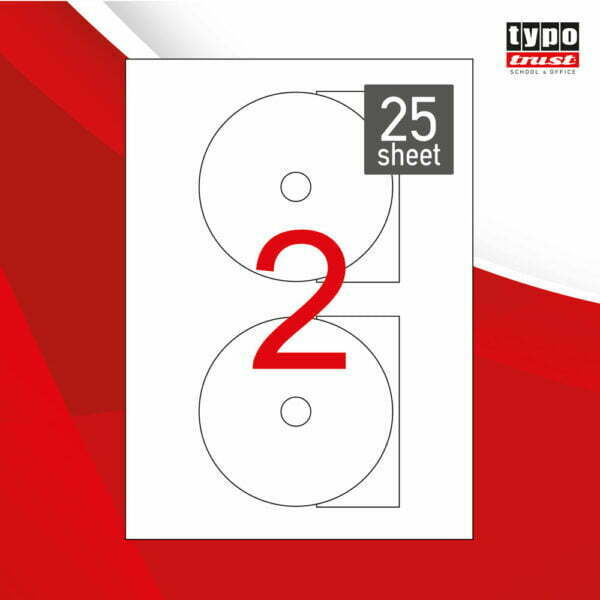 Typotrust 50 Αυτοκόλλητες Ετικέτες Α4 Στρογγυλές 117mm