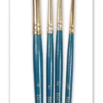 Πινέλα Ακουαρέλας Sable Σετ 4τμχ - Short Handle