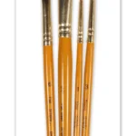 Ακρυλικά Πινέλα Gold Taklon Σετ 4τμχ - Short Handle #3