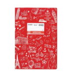 Σχολικό Τετράδιο, Doodle Εξήγηση Κόκκινη Ριγέ 17x25 50φ.