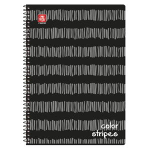 Color Stripes Τετράδιο Σπιράλ A4 3 θεμάτων