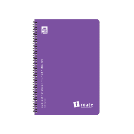 T-Mate Τετράδιο Σπιράλ Β5 2 θεμάτων Μωβ