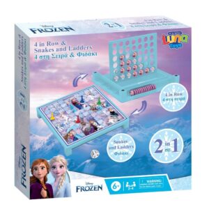 ΕΠΙΤΡΑΠΕΖΙΟ ΠΑΙΧΝΙΔΙ 4 ΣΤΗΝ ΣΕΙΡΑ & ΦΙΔΑΚΙ FROZEN 29X29X6ΕΚ