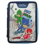 Κασετίνα Διπλή Γεμάτη PJ Masks Anyone Can Be Hero Must