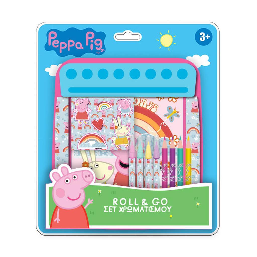 ΣΕΤ ΧΡΩΜΑΤΙΣΜΟΥ ROLL&GO PEPPA PIG, PEPPA PIG Διάφορα Σετ Ζωγραφικής ΣΕΤ ΧΡΩΜΑΤΙΣΜΟΥ ROLL&GO PEPPA PIG