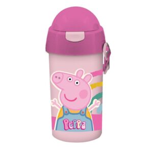 ΠΑΓΟΥΡΙ 500ML ΠΛΑΣΤΙΚΟ ME ΚΑΛΑΜΑΚΙ 9X19  PEPPA PIG