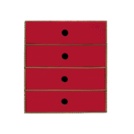 METRON ΣΥΡΤΑΡΙΕΡΑ ΟΙΚΟΛΟΓΙΚΗ ΜΕ ΤΡΥΠΕΣ 4 ΘΕΣΕΩΝ ΚΟΚΚΙΝΗ