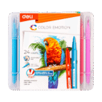 DELI ΜΑΡΚΑΔΟΡΟΣ WASHABLE ΜΥΤH & ΠΙΝΕΛΟ 24 ΧΡΩΜΑΤΑ COLOR EMOTION