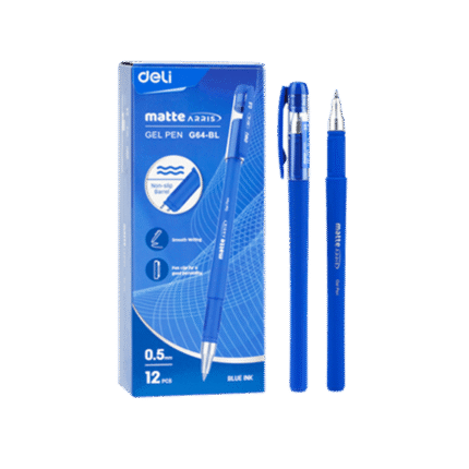 DELI ΣΤΥΛΟ GEL ΚΑΠΑΚΙ 0.5mm ΜΠΛΕ 12τεμάχια