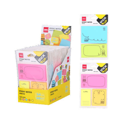 DELI ΧΑΡΤΙΑ ΣΗΜΕΙΩΣΕΩΝ ΑΥΤΟΚΟΛΛΗΤΑ 50 ΦΥΛΛΑ ΑΣΣΟΡΤΙ ΒΙΤΡΙΝΑ 24τεμάχια