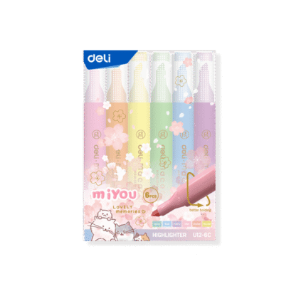 DELI ΜΑΡΚΑΔΟΡΟΣ ΥΠΟΓΡΑΜΜΙΣΗΣ ΠΛΑΚΕ 6Τ 1-4mm MIYOU MACARON ΑΣΣΟΡΤΙ