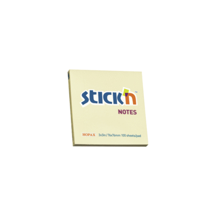 STICK'N ΧΑΡΤΙΑ ΣΗΜΕΙΩΣΕΩΝ ΑΥΤΟΚΟΛΛΗΤΑ 76x76mm 100 ΦΥΛΛΑ ΚΙΤΡΙΝΟ 12τεμάχια
