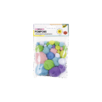 FOLIA ΠΟΜ ΠΟΜ ΣΕΤ 30τεμάχια 1-4cm PASTEL