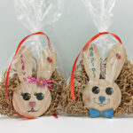 Κρεμαστό ξύλινο κεφάλι λαγού πουγκί