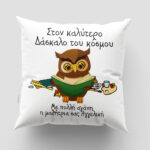 Μαξιλάρι με εκτύπωση - Δασκάλα / Δάσκαλος - Σχέδιο 13
