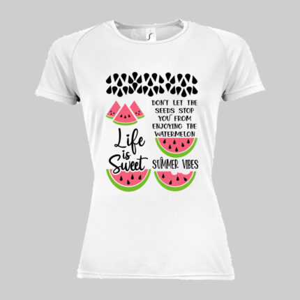 Αθλητική μπλούζα με εκτύπωση - γυναικεία