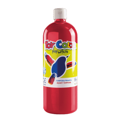 TOY COLOR ΤΕΜΠΕΡΑ SUPERWASHABLE 1000ml PRIMARY CARMINE ΚΟΚΚΙΝΗ