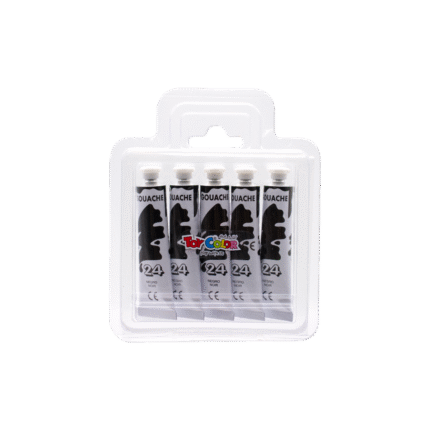 TOY COLOR ΤΕΜΠΕΡΑ SUPERWASHABLE 12ml PRIMARY ΜΑΥΡΗ 5 ΤΕΜΑΧΙΑ