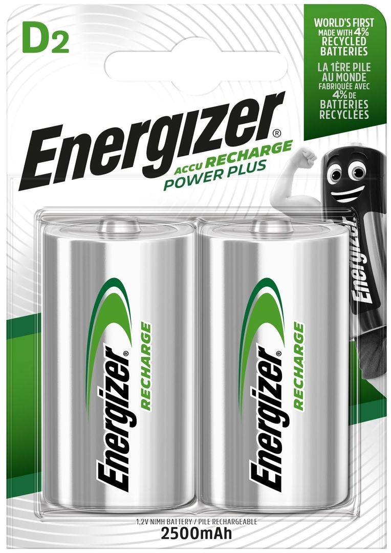 2 Μπαταρίες / blister HR20 D 2500mAh ENERGIZER Power plus 2 Μπαταρίες / blister HR20 D 2500mAh ENERGIZER Power plus