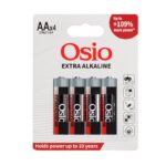 4 Μπαταρίες /  blister OSIO Extra Alkaline