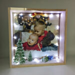 Χριστουγεννιάτικο κουτί με φωτογραφία - Δεντράκια