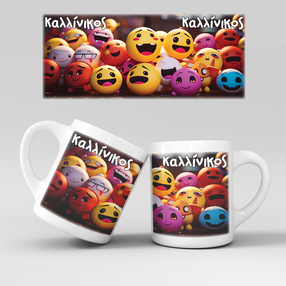 Εκτύπωση κούπας - Emoji - Σχέδιο 2 Εκτύπωση κούπας - Emoji - Σχέδιο 2