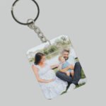 Μπρελόκ με Φωτογραφία - Ορθογώνιο μεταλλικό διπλής όψης - Image 2